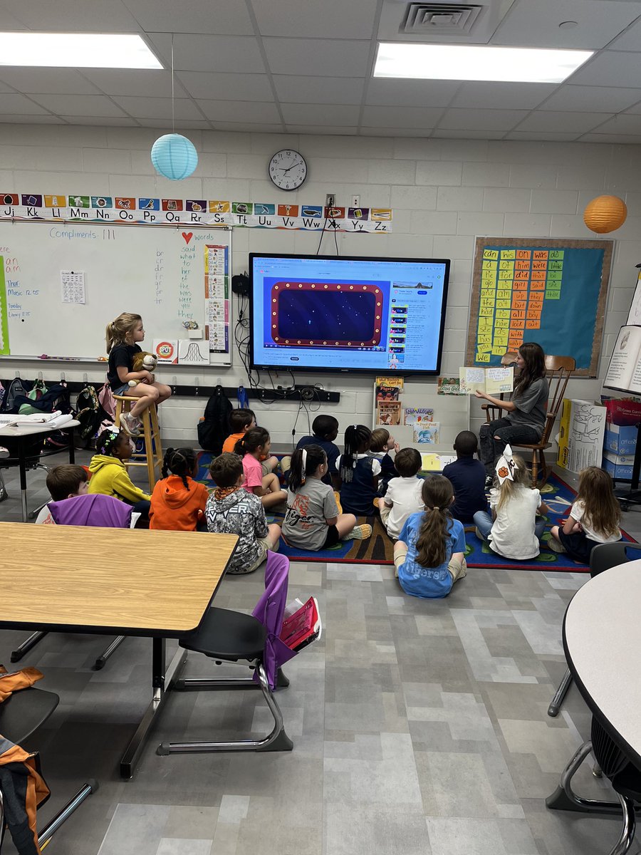 BCHS students reading to our PreK and Kindergarten students