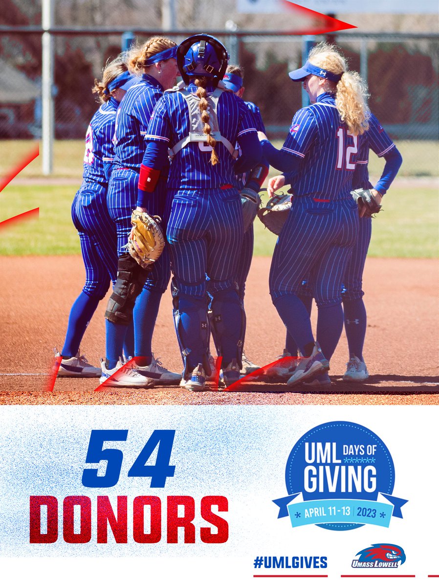 RiverhawkSB's tweet photo. WHAT A DAY TWO!

We have skyrocketed to a tie for fourth place in the 2023 @UMassLowell Days of Giving athletics leaderboard! Thank you so much to all 54 of our donors! Your gifts mean the 🌎!

Donate here🔗: https://t.co/sYbgZ0kl8y

#UnitedInBlue | #UMLGives https://t.co/1UE7BrHWg0