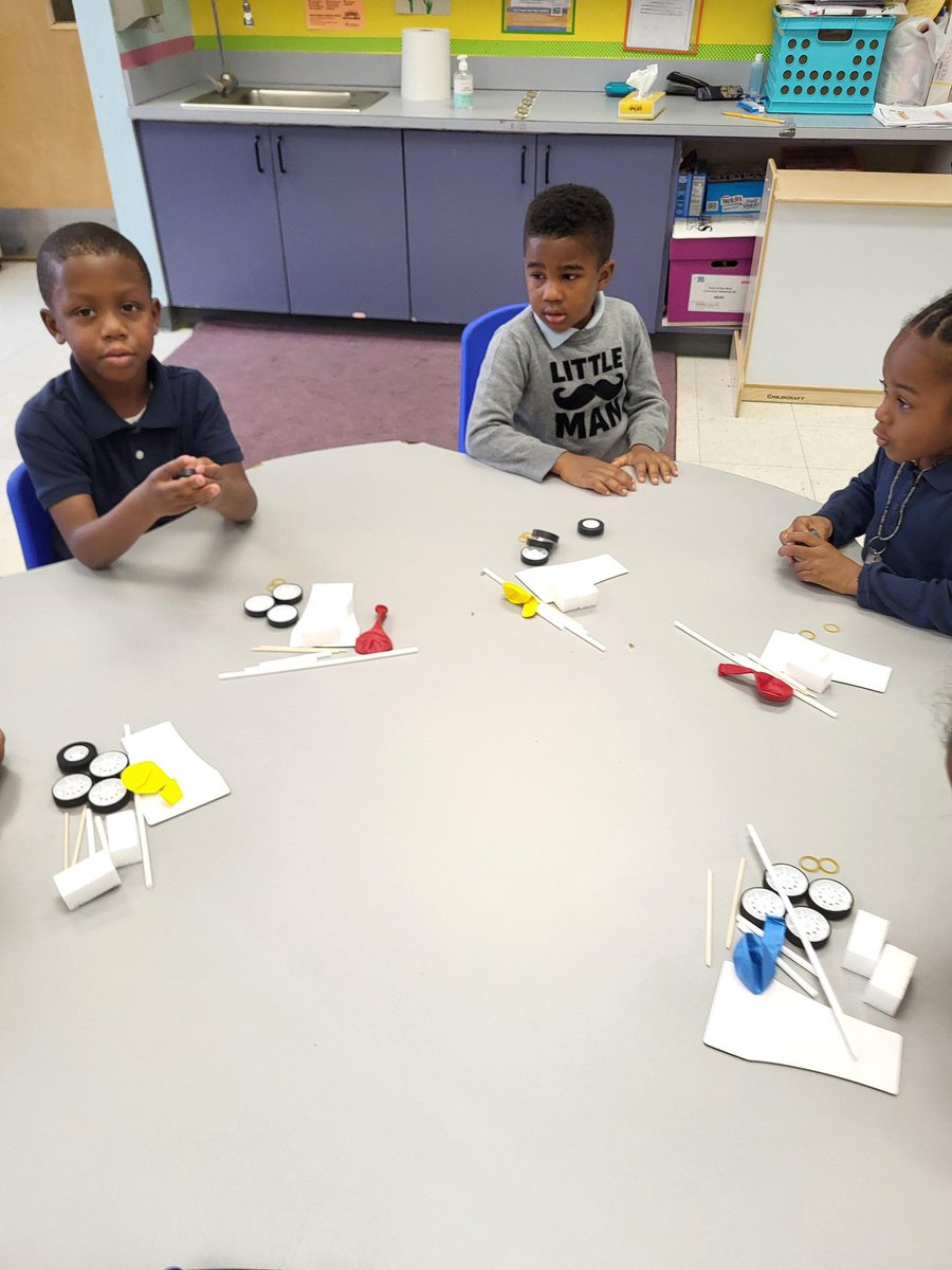 Today is Work Together Wednesday! PK students created their own steam cars. We discussed what does it mean to work together. By building their own steam cars, students discussed the different ways they can make a car go. #WOYC23 @greatfuturesbal @BaltCitySchools