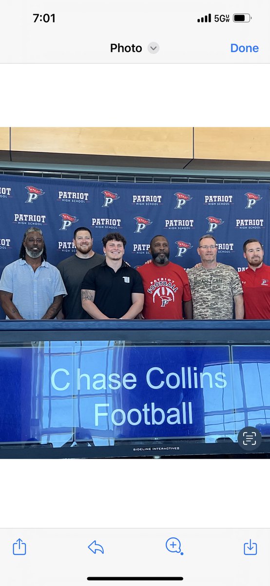 PatriotHS_FB's tweet photo. Congrats Chase! Wittenberg is getting a great player! https://t.co/1eXZlz09uJ