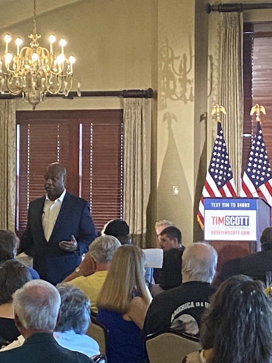 “Two years was long enough. Four years is barely tolerable. It is time for America to have a change of leadership,” @SenatorTimScott says tonight in Iowa, focusing on President Biden, not former President Trump, as he delivers the first speech of his presidential exploratory bid.