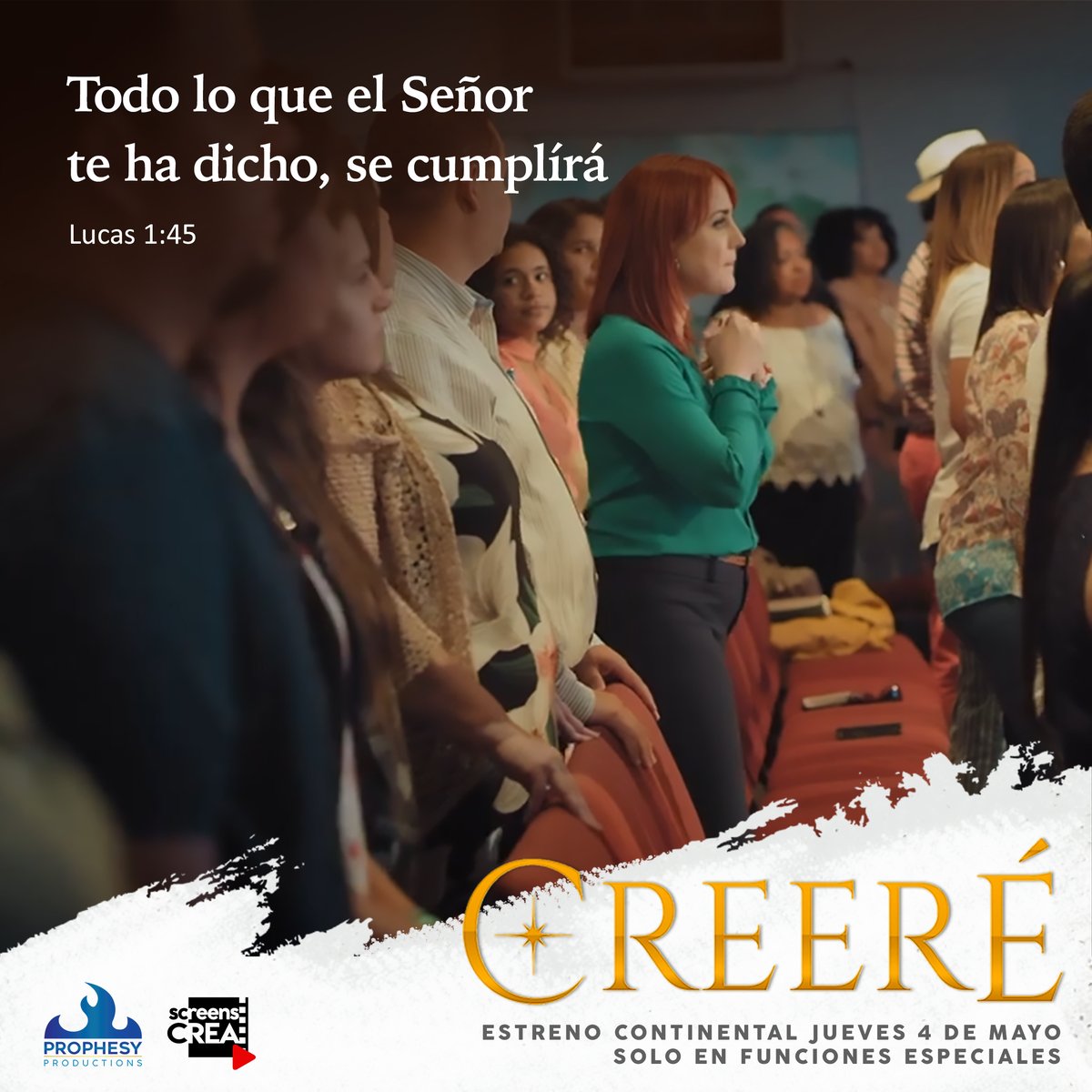 ¿Crees que los milagros aún pueden suceder hoy?  La Palabra de Dios dice: "Para el que cree todo es posible" (Marcos 9:23)  Pasa la voz, desde el Jueves 4 de Mayo podremos ver esta gran película y avivar la fe que hay en ti.