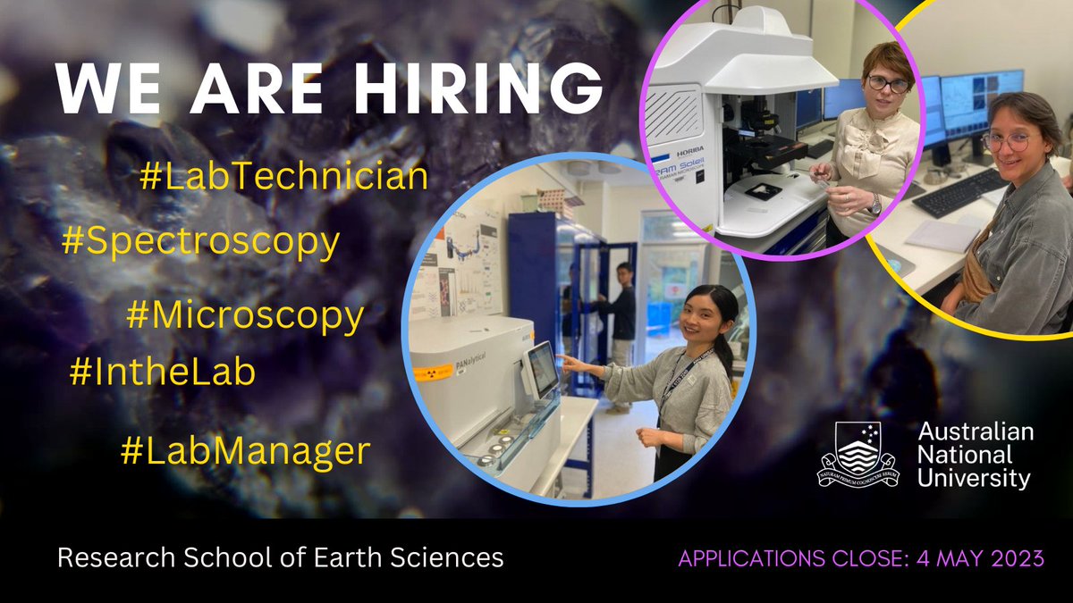 🚨#JobAlert We are seeking a skilled and motivated technician to manage our #spectroscopy facility. Thrive using exciting instrumentation in our collaborative team. Full-time continuing position. bit.ly/3zcqENe Work @ 🇦🇺's No1 & 11th in the 🌏 Earth Sciences Dept.!