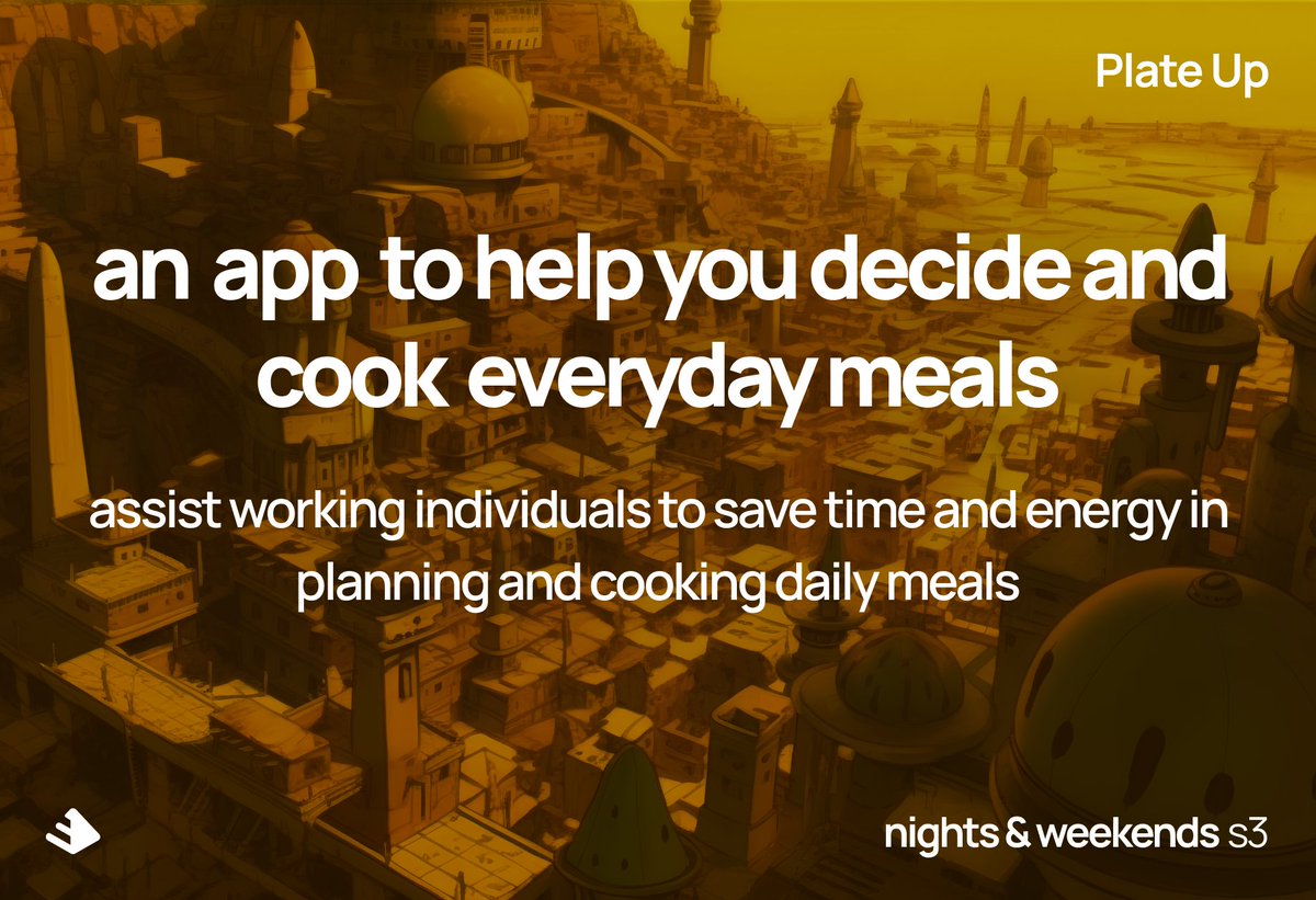 BatoolBizzah's tweet photo. Building what is very close to my heart: an app to help you decide and cook everyday meals @_nightsweekends S3 with @KhJaffer.

Thanks to @_buildspace! https://t.co/nTWGs0UDcP