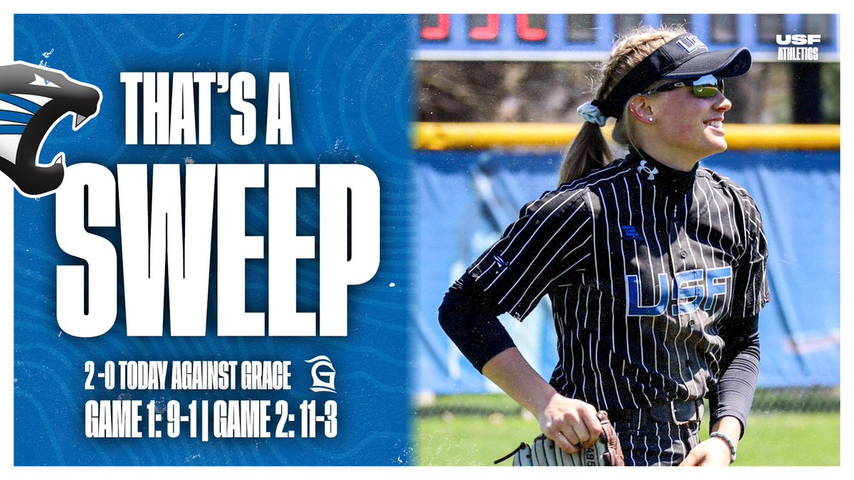 THAT'S A SWEEP! 🧹

Your <a href="/StFrancissftbal/">🥎SAINT FRANCIS SOFTBALL🥎</a> team gets their first <a href="/Crossroads_NAIA/">Crossroads League</a> sweep vs. the Grace Lancers!

Game 1: 📊saintfranciscougars.com/sports/sball/2…

Game 2: 📊
saintfranciscougars.com/sports/sball/2…

#GoCougs🐾 | #CougarPride | #CrossroadsLeague