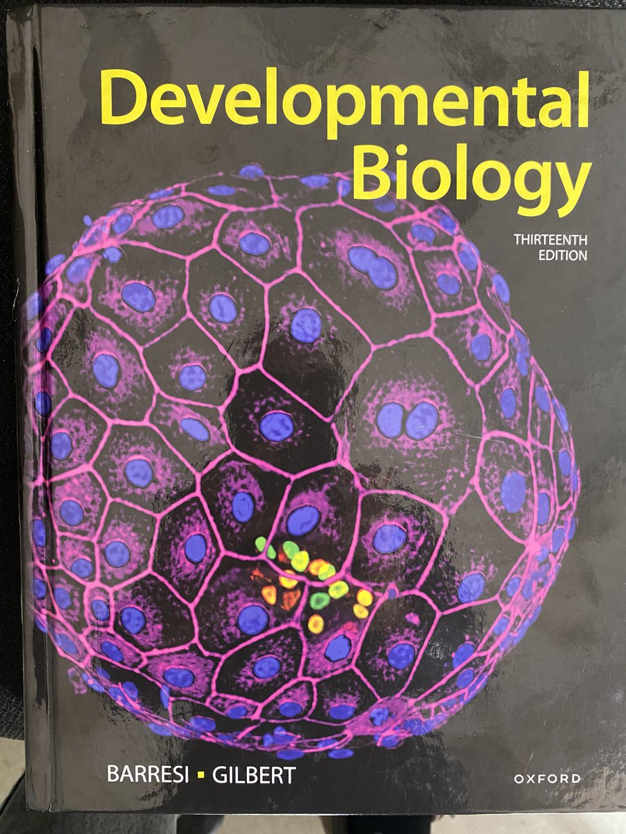 John Cobb (@calgarycobb) on Twitter photo Very nice to get the latest edition of Barresi and Gilbert's Developmental Biology textbook with the beautiful image of a human embryo from <a href="/BrivanlouLab/">Ali H. Brivanlou</a> on the cover. Also feeling a little old since I started teaching from the 8th edition. Very nice to get the latest edition of Barresi and Gilbert's Developmental Biology textbook with the beautiful image of a human embryo from <a href="/BrivanlouLab/">Ali H. Brivanlou</a> on the cover. Also feeling a little old since I started teaching from the 8th edition.