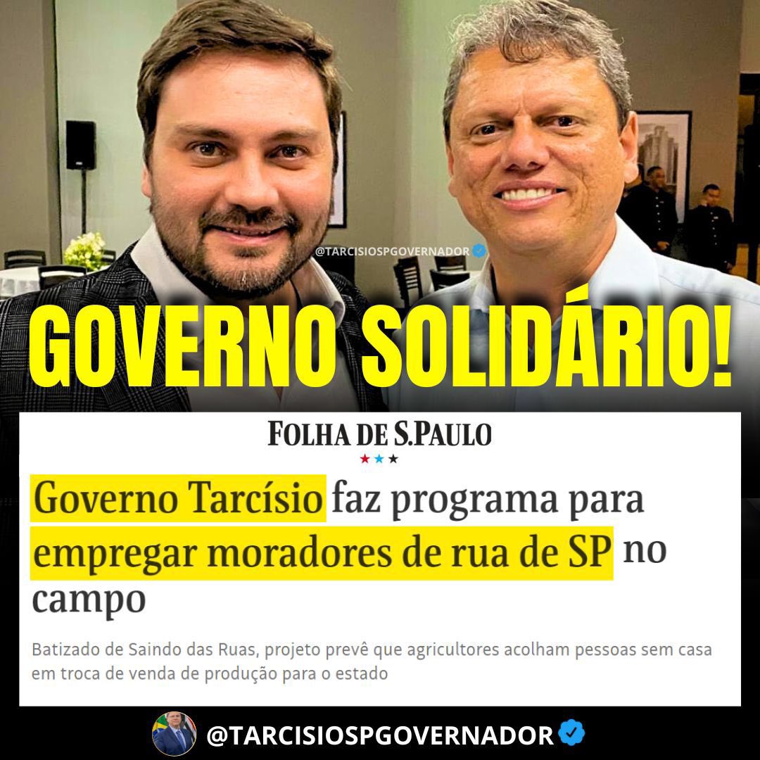 Batizado de Saindo das Ruas, projeto prevê que agricultores acolham pessoas sem casa em troca de venda de produção para o Estado. Parabéns pelo trabalho exemplar @governadortarciso e secretário @filipesabara 👏🏻👏🏻👏🏻