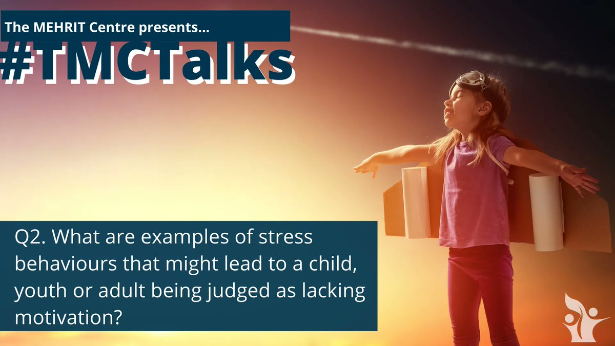 susanhopkins5's tweet image. Q2. What are examples of stress behaviours that might lead to a child, youth or adult being judged as lacking motivation? #reframe #misbehaviorVSstressbehavior #TMCTalks