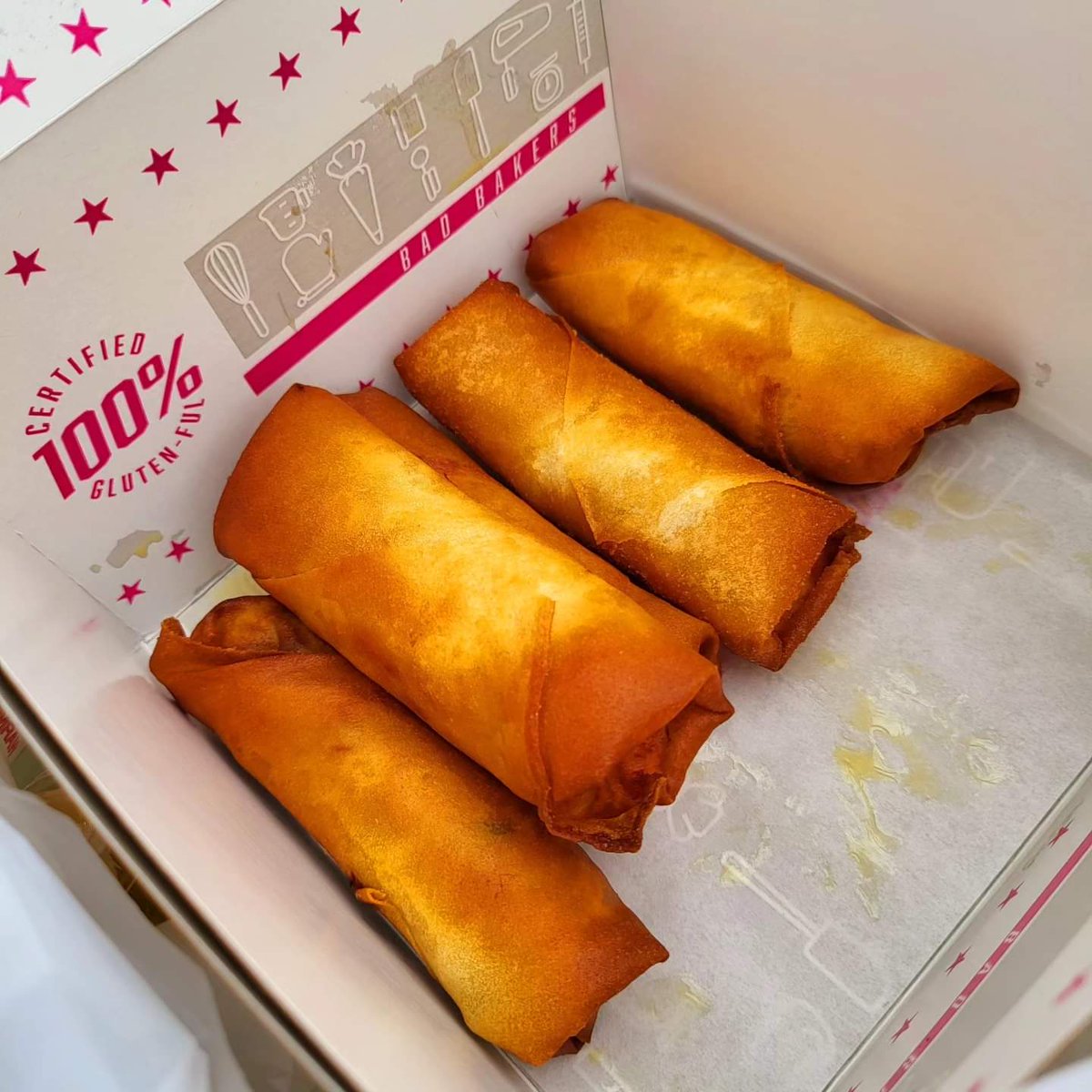 Sasaki Time on Twitter "Cheeseburger lumpia and chicken lumpia!!! Both