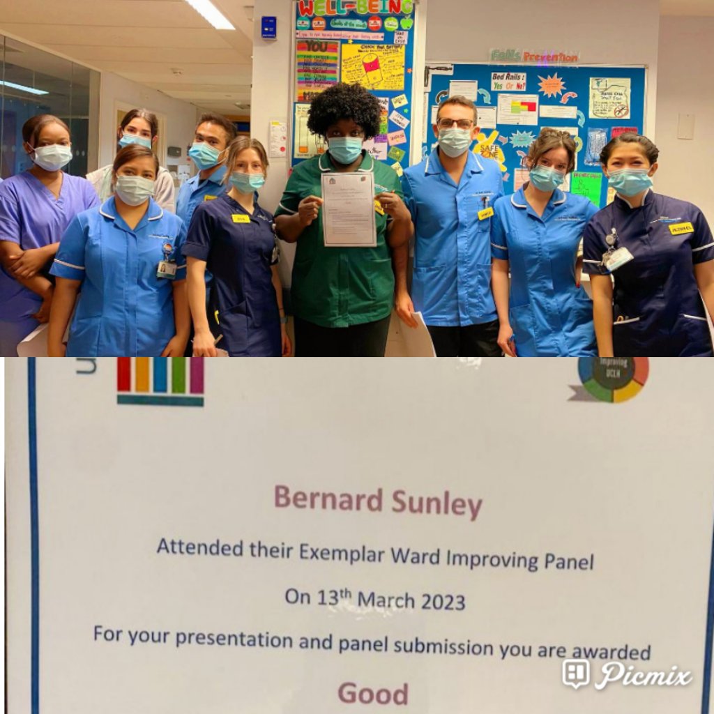 Never a dull moment on Bernard Sunley Ward.  🎊 Congratulations  and well done for receiving The Exempler Ward Improvement Award. 
#uclh #lindaflynn #nhnn #teamwork #uclhpolicy
#improving #weareinthistogether
#uclhbrainappeal
#alwaysimproving