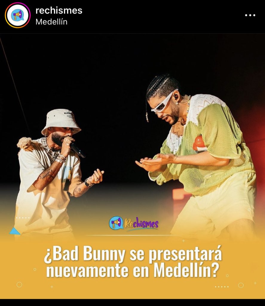 NoMeBusque1's tweet photo. Según rechismes que todo lo sabe, el invitado de los favoritos será Bad Bunny compren sus boletas que veo eso acabarse ya jajaja https://t.co/BTH4wQeFLP