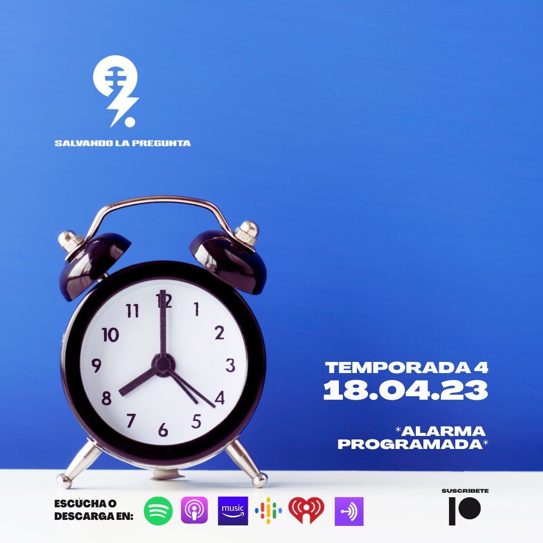 Salvapreguntas's tweet image. Tic, tac, la fecha se aproxima.
Tic, tac, falta una semana.
Tic, tac, programa tu alarma.
Salvando La Pregunta.
Temporada 4.
18 de abri, 2023.