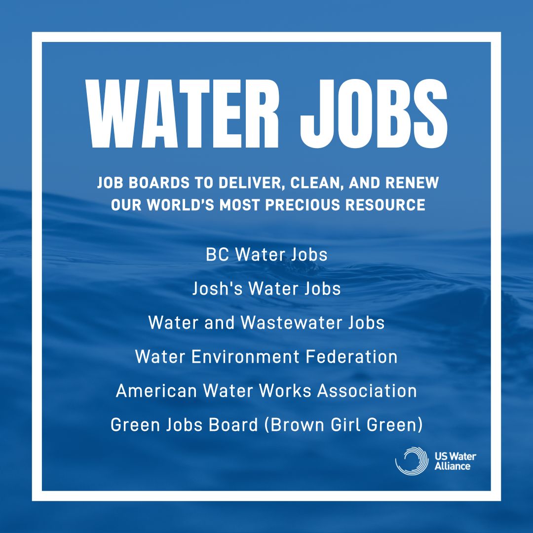 Advance your career in water and find opportunities to renew our world’s most precious resource with these #waterjob boards.
💧jobbank.wef.org
💧careercenter.awwa.org
💧bit.ly/3Umf77F
💧joshswaterjobs.com/jobs/
💧waterandwastewaterjobs.com
💧browngirlgreen.com/greenjobs