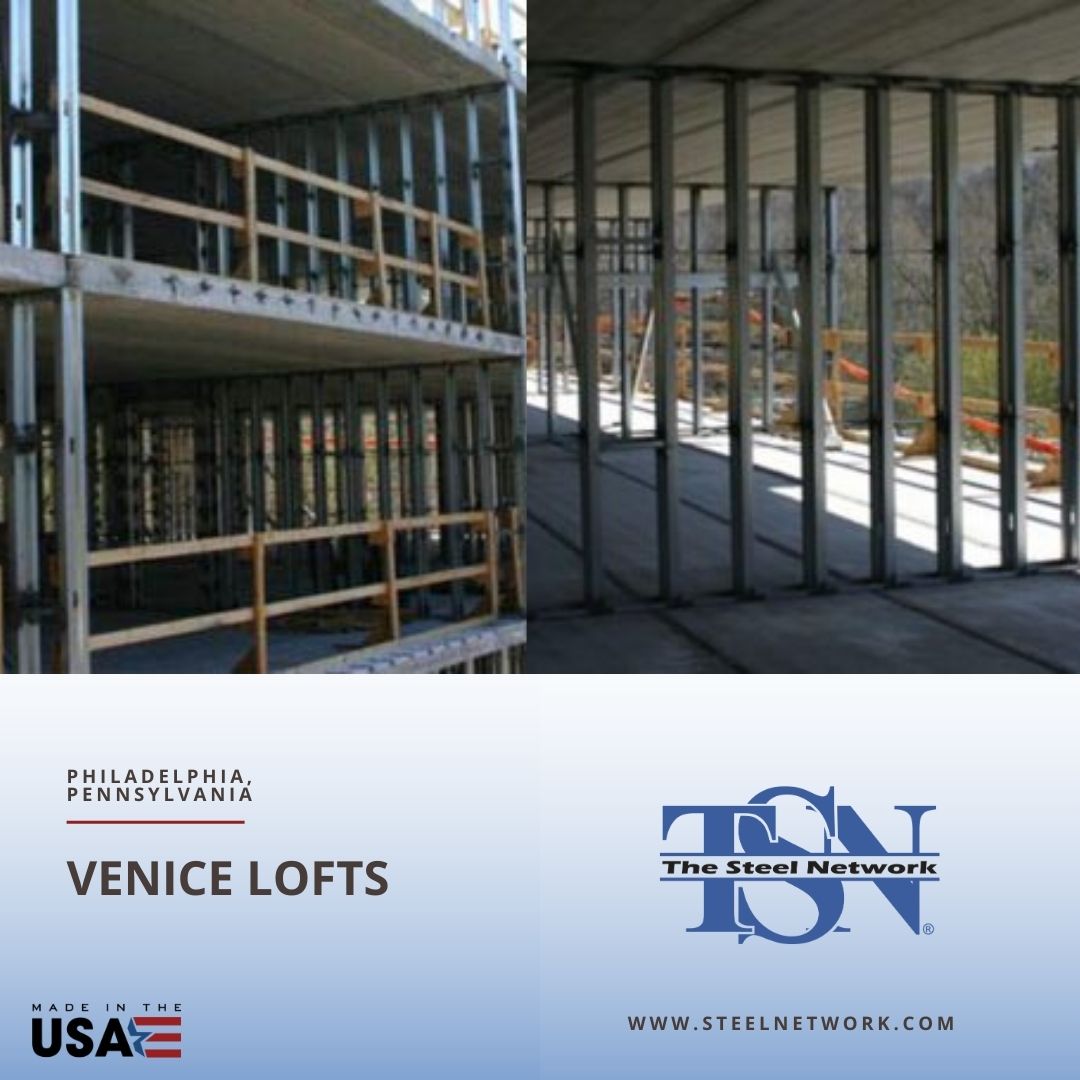 TheSteelNetwork's tweet image. Venice Lofts used our revolutionary SigmaStud® product  in conjunction with hollow-core plank as the floor system. The installation also included panelized walls, which further sped up the construction process. 

Project Spotlight👉 zurl.co/I5DG 

#steel #panelization