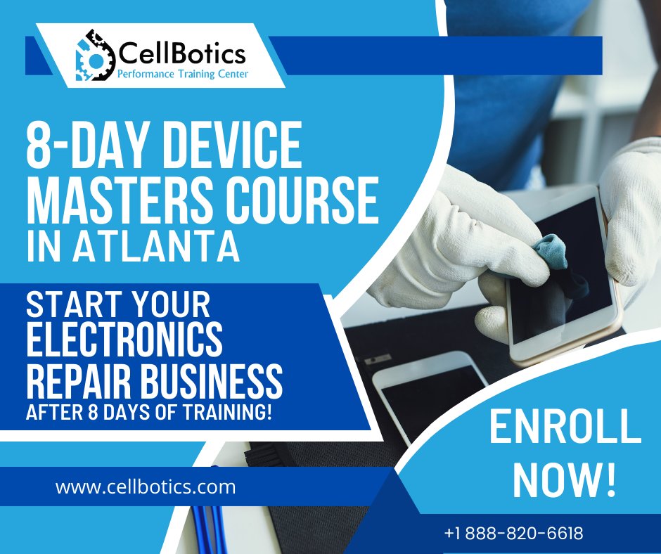 CellBotics's tweet image. Don’t miss out on an opportunity to start your own repair business after 8 days of training at CellBotics! Enroll now! #CellBotics #repairbusiness