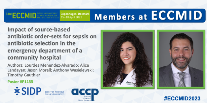 SIDPharm's tweet photo. Check out @luovofloxacin &amp; @IDstewardship's poster at #ECCMID2023 on 4/16 @ 12pm CET!
🔑: SBA order sets for sepsis led to
⬆️order set use
⬇️vanco &amp; pip/tazo use
⬆️ceftriaxone use
⬆️appropriate antibiotic selection
No change in antibiotic ⏰, 💀, LOS, or CMS fallouts
@accpinfdprn https://t.co/LlqV0HL0Hn