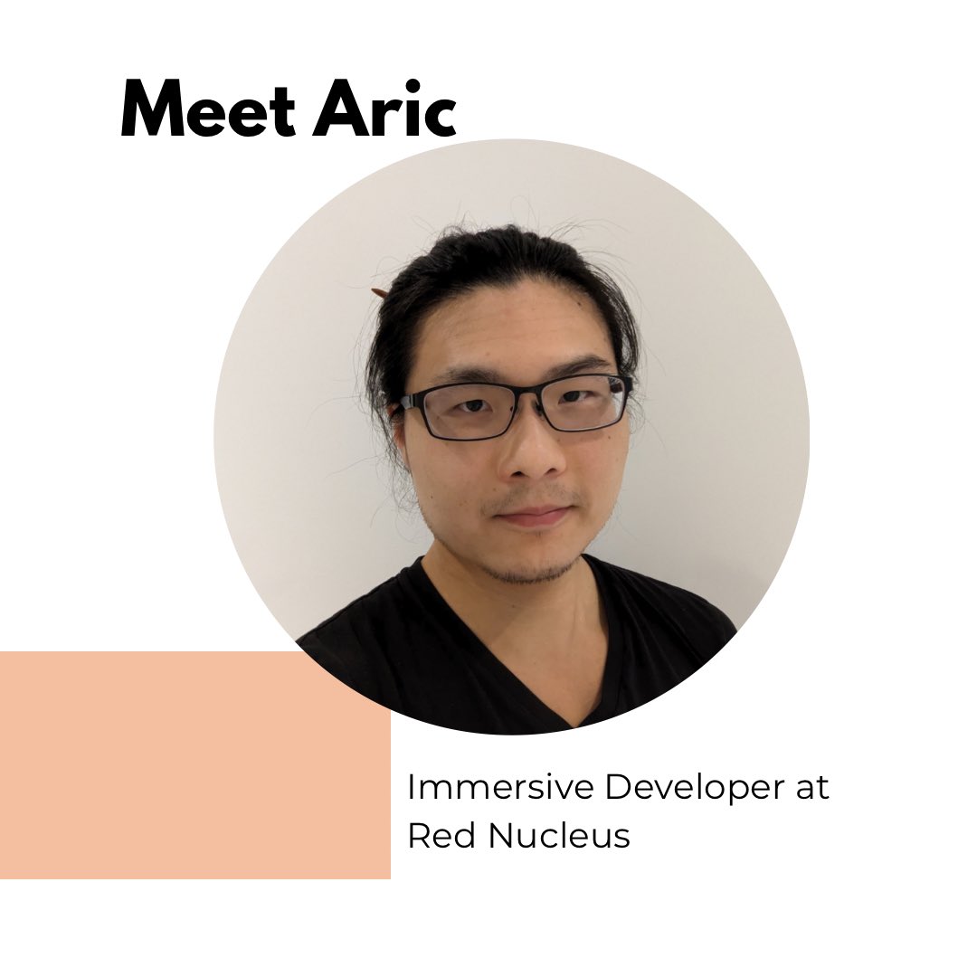 Aric is an Immersive Software Developer at Red Nucleus. He specializes in creating VR apps.  Aric graduated from UWaterloo and completed a coop placement at CTRL V 
#VR #ImmersiveTech