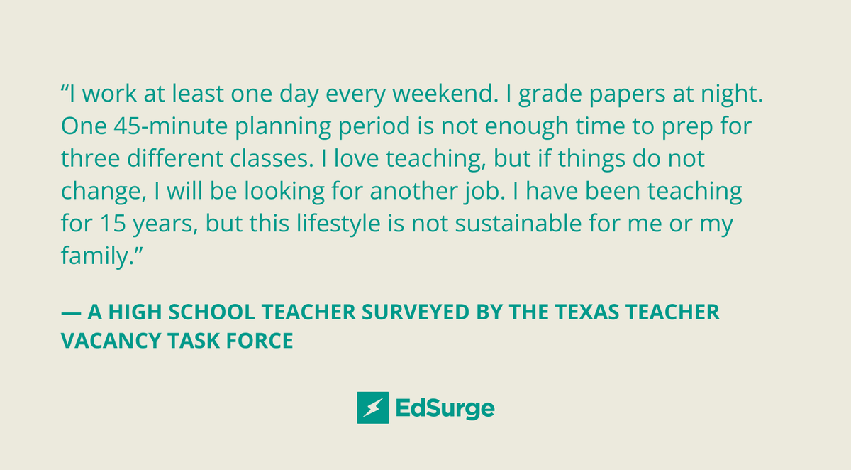 EdSurge's tweet photo. One Idea to Keep Teachers From Quitting — End the Teacher Time Crunch https://t.co/Fdbf2IsWFp https://t.co/wsxs2jHPOF