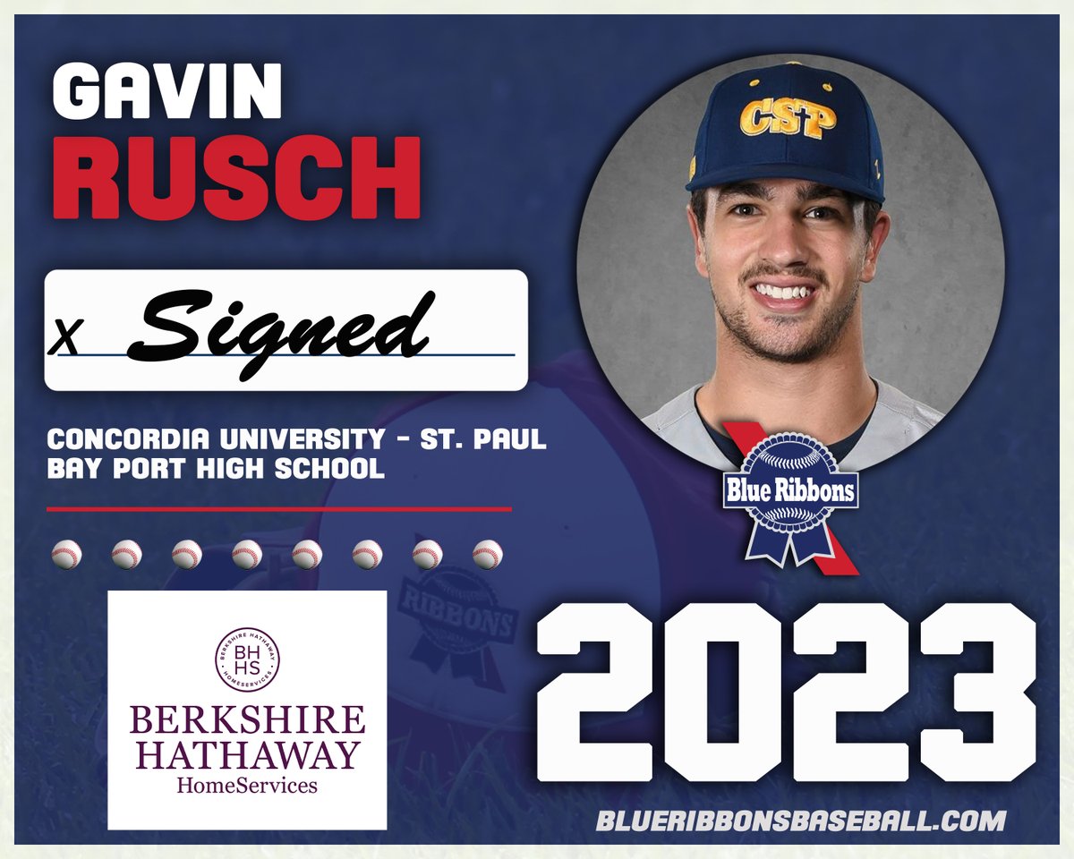 Adding another flame-throwing righty to the mix for the 2023 season, the Blue Ribbons are happy to welcome former Bay Port hurler Gavin Rusch to the ballclub.  A sophomore at Concordia-St. Paul, Rusch has made four relief appearances thus far this season for the Golden Bears.