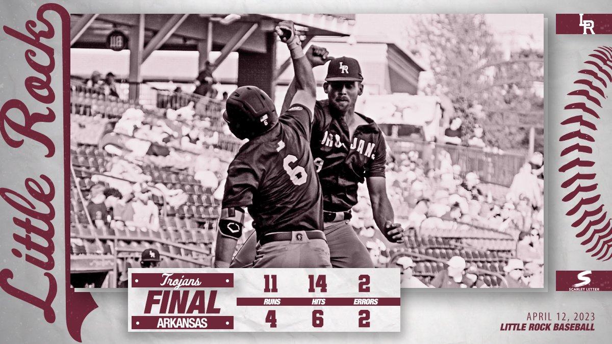 FINAL from Baum-Walker.

The Trojans take down No. 5 Arkansas and head back to the Capital City with a W!

#LittleRocksTeam
