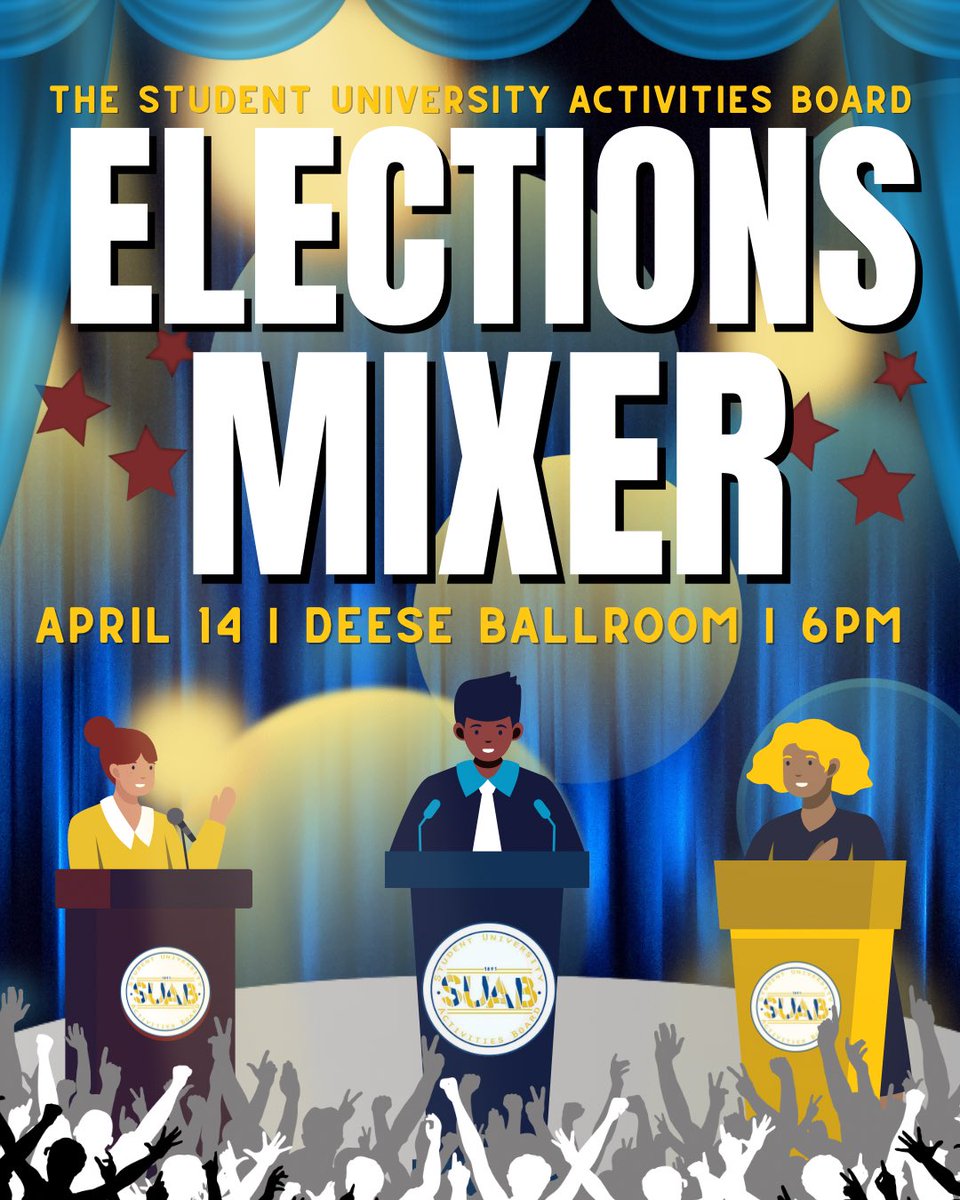 The time has come! Come meet the candidates running to be your next event chairs for the upcoming academic year. Questions will be answered here, and voting will proceed directly after the mixer! #LockIn and get in the mix! 🗣️ #NCAT