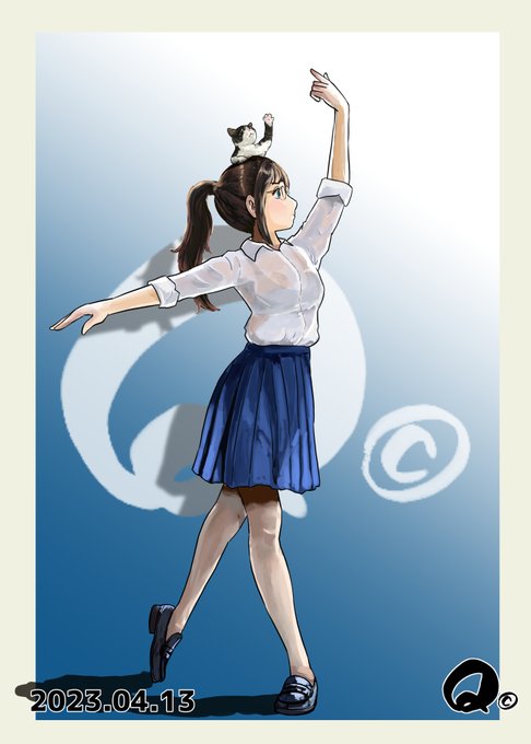 4/13㊍のモカちゃん
🩰バレエ練習中～～🩰
#イラスト 