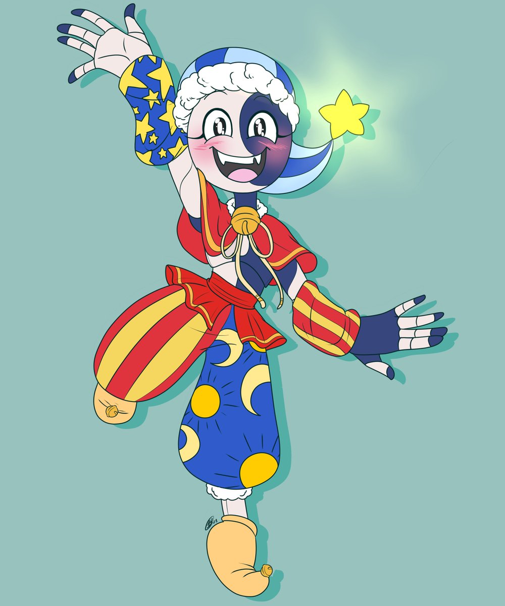 It. Is. TIME! Time to show you the efforts of my labor.

I'd like to introduce you all to...

☄️💫Cometdrop~!💫☄️

A 'little brother' animatronic to help Sun and Moon in the daycare and be a more 'on level' playmate for the kids!

Big thanks to <a href="/skrunklystar/">🌟devon🌟</a> for all her help~