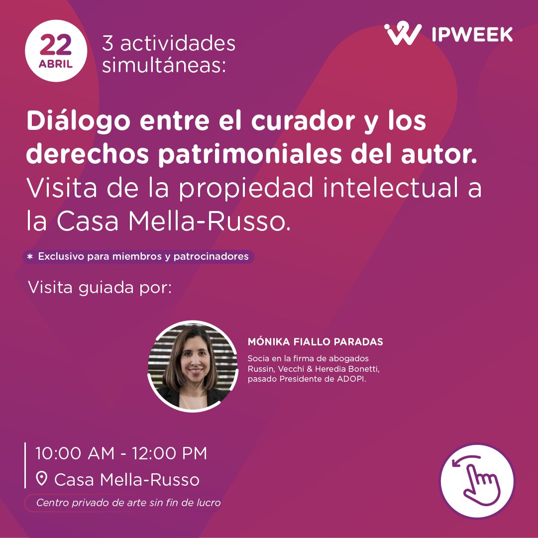 Acompáñanos a descubrir los derechos patrimoniales de tus creaciones. ¡Te esperamos para una experiencia llena de inspiración y conocimiento!