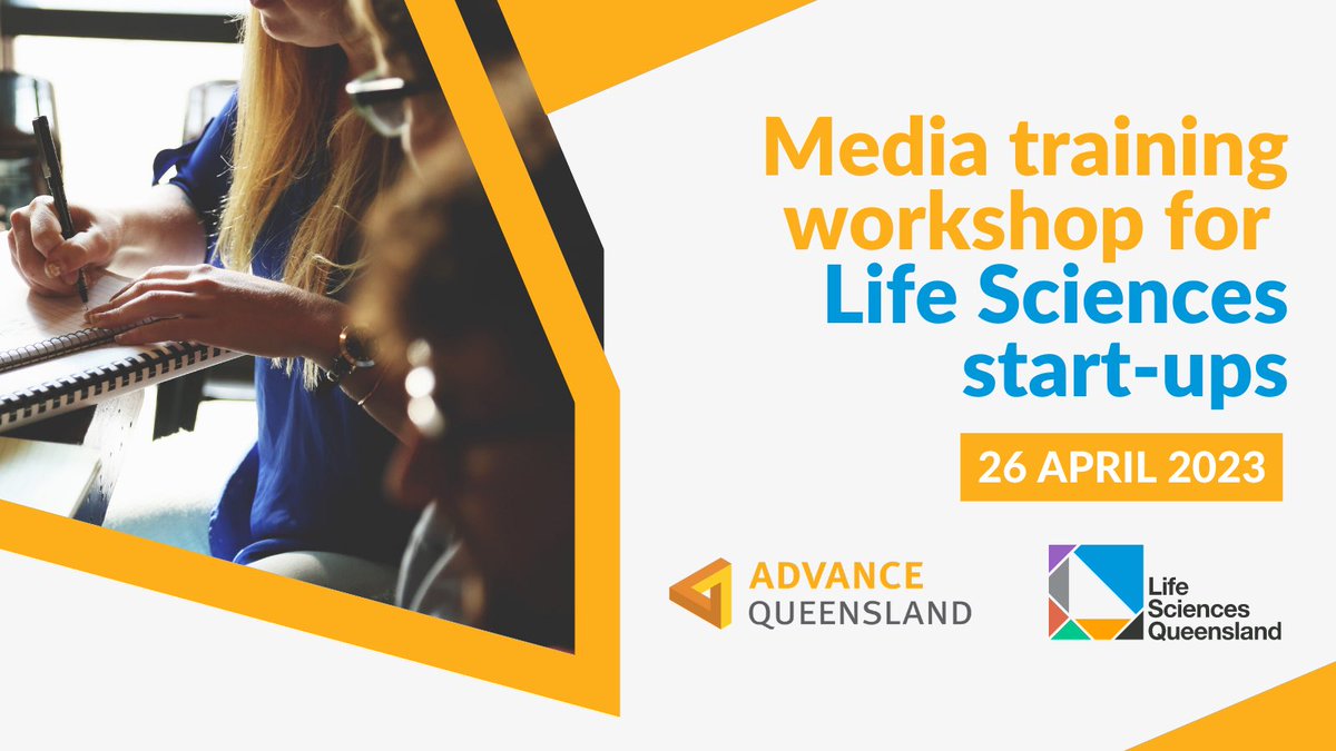 Calling all Life Sciences startups! We’re excited to partner with @AdvanceQld to help you craft your story and prepare your pitch to journalists. Bring along your media release and marketing materials to this hands-on 2 hour FREE workshop. lsq.com.au/tc-events/medi…