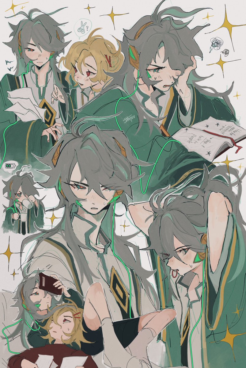 study ✂️  #alhaitham #kaveh