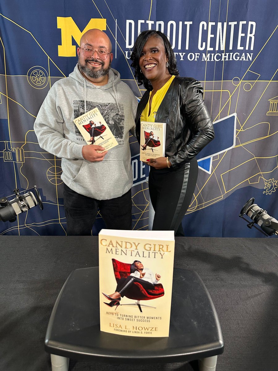 iamlisahowze's tweet photo. I covered a lot of territory and highlights from #CandyGirlMentality during today’s recording of the Distinctly Detroit Podcast at the University of Michigan Detroit Center with host and former classmate Feodies Shipp, III. 

#GoBlue 💛💙
#CassTechalumni 💚🤍 https://t.co/2UeLg6B9Cl