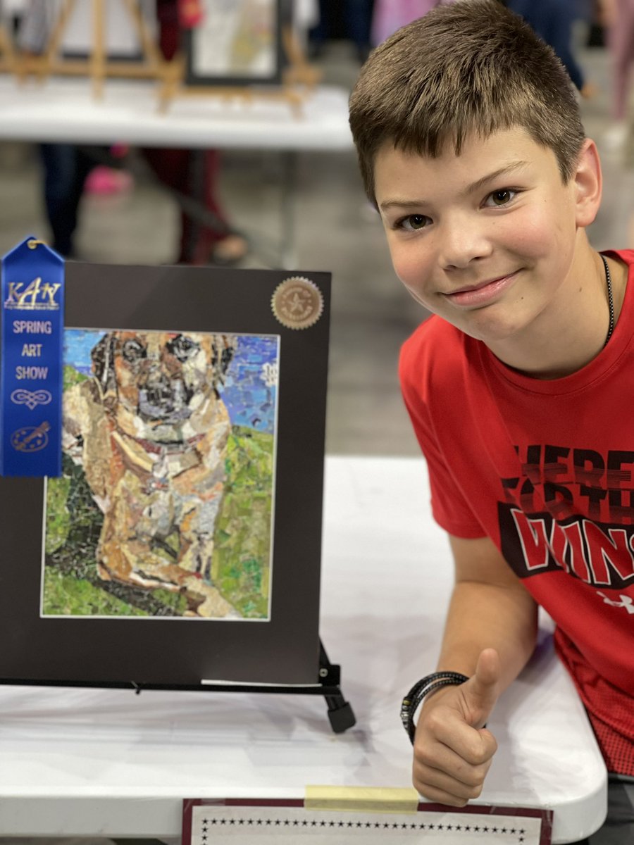 KatyISD Spring Art show and this guy got recognized! <a href="/katyisd/">Katy ISD</a>