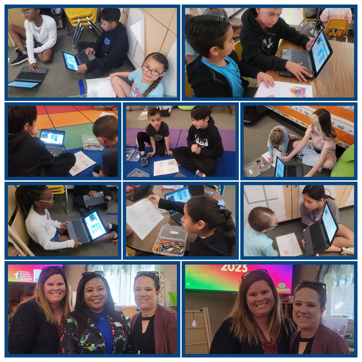 SBCSS_EdTech's tweet photo. #IEmicrobitPLN members  @nagansky's TK Ss and Mrs. Danczyk's 4th graders from @HelendaleSD used the 4Cs and computer science for social good during today's  #IEdoyourbitInnovationDay https://t.co/AUSVojDDMl