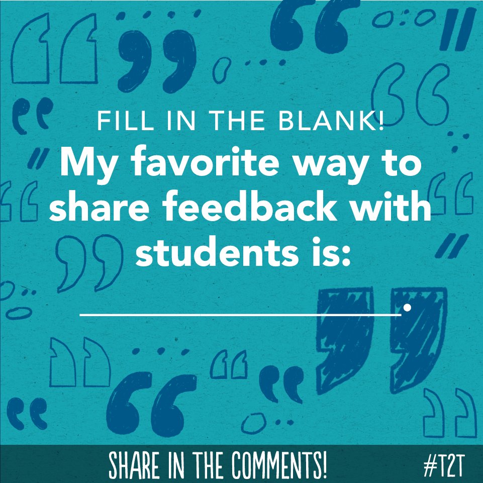 Feedback is a cornerstone of #StudentSuccess. 

How do you make it work in your class?