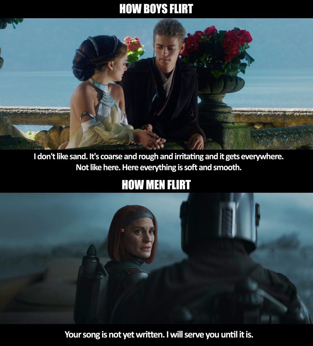 SWMemes's tweet photo. The Smoothest Flirting in Star Wars https://t.co/m6sX2gt1Ma https://t.co/48JCmYrcm1