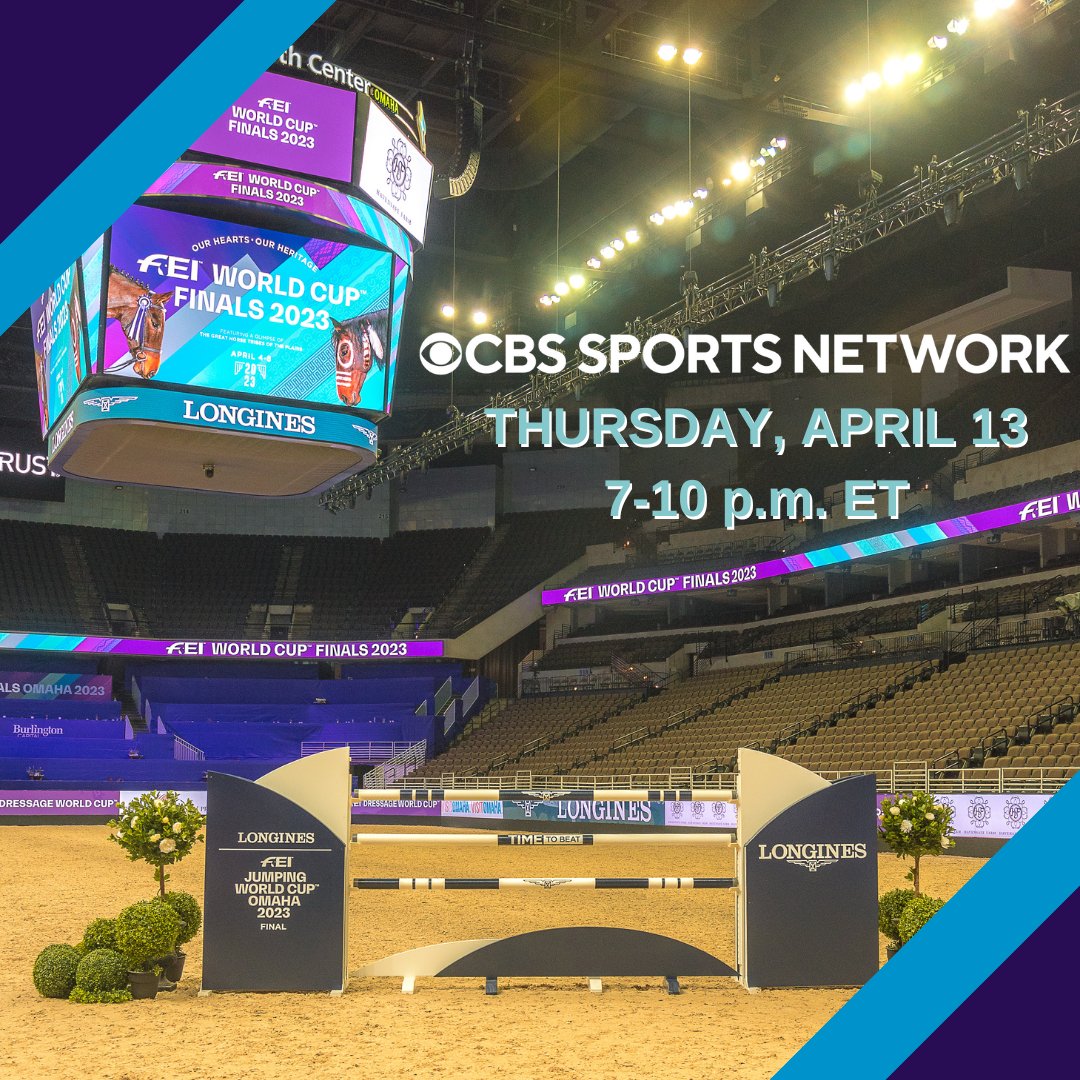 ✨ Did you watch the FEI World Cup™ Finals Omaha 2023? Want to see it again? Be sure to tune in to the CBS Sports broadcast Thursday, April 13, at 7:00-10:00 p.m. ET! With incredible performances across Vaulting, Dressage, and Jumping, we definitely need an instant replay. 🤩