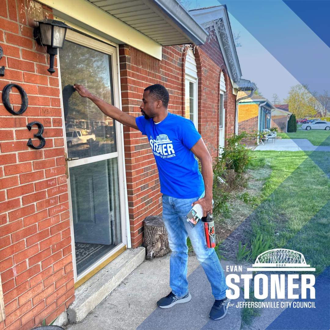 NickforIndiana's tweet photo. Helped @EvanforJeff knocked on doors this evening.  I'm so proud of this young man. Watching him knock on doors &amp; talk voters let's me know we have a bright future for our city &amp; state! #thefuture #Indiana #GoDemocrats #AllacrossJeff https://t.co/1nMZnUTU8t
