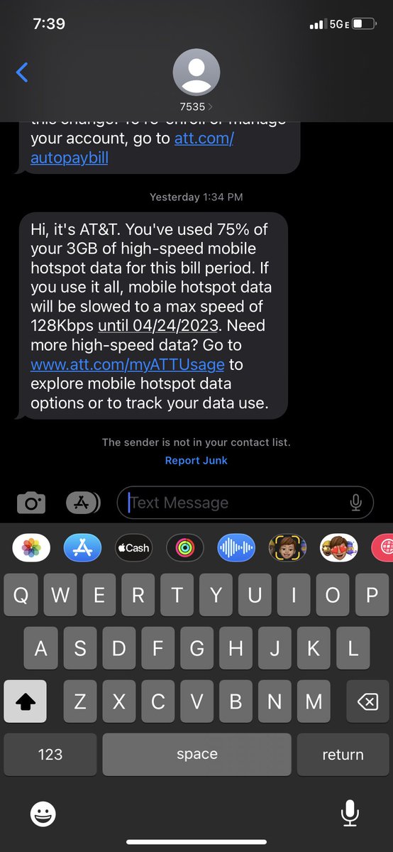 EvanCaddy's tweet photo. @ATT pretty shady “updates” on my Wi-Fi outage that has been going for almost 2 weeks now… Can’t help but think someone is hitting the all-good button just to make the outage look a bit less long-standing? No one available to chat and now getting warned about my hotspot usage? https://t.co/7OBhH2oGey