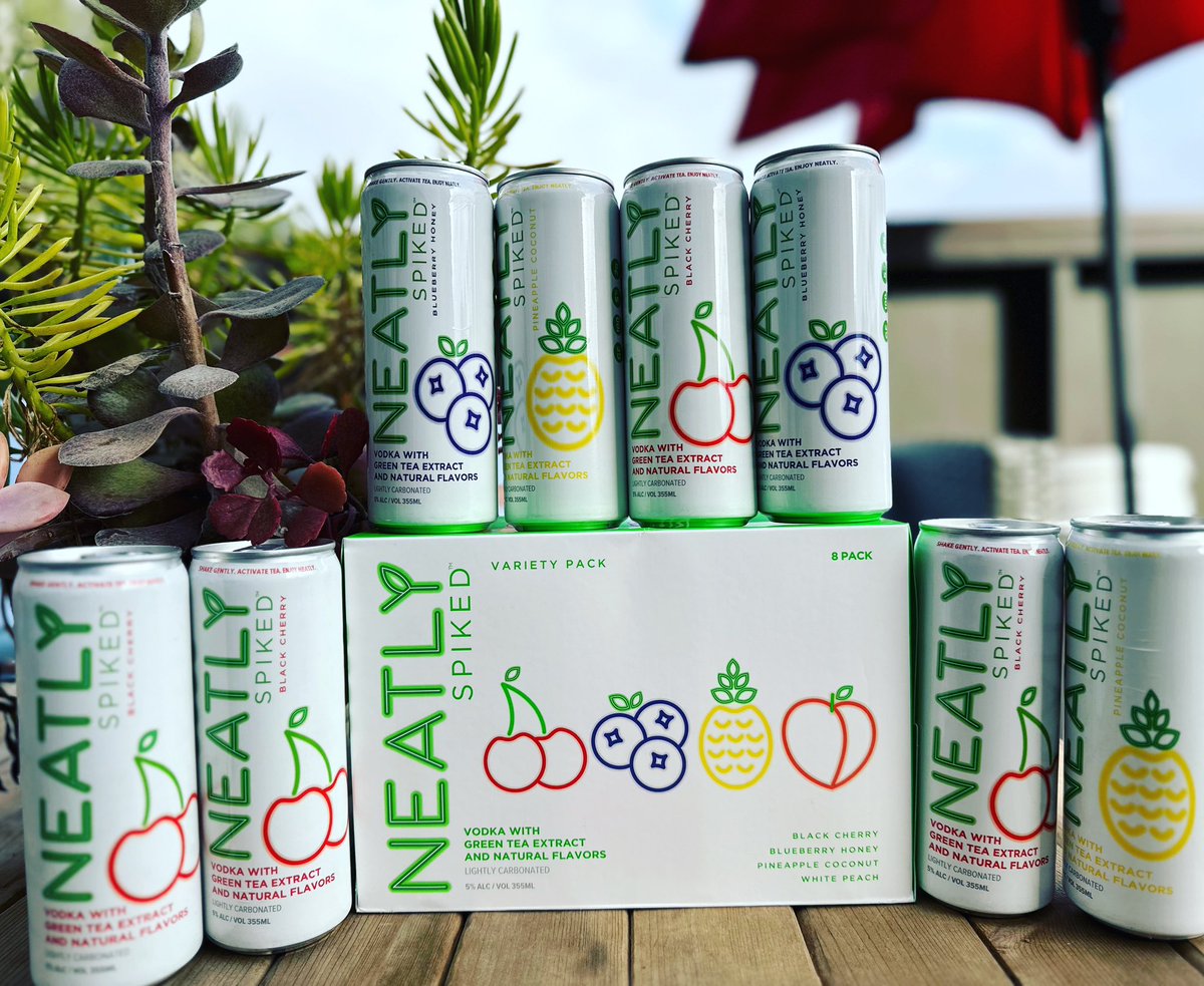 Excited to sample these #spikedseltzer #drinks via @neatlyspiked 🍒🫐🍍🍑. #varietypack #vodkadrinks #neatlyspiked #summervibes #springvibes #amreviewing #barbequetime #hangout
