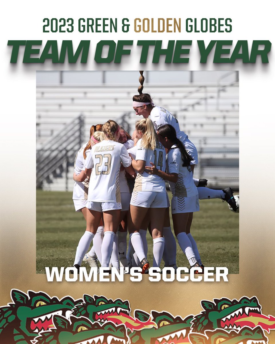 𝒢𝑅𝐸𝐸𝒩 𝒜𝒩𝒟 𝒢𝒪𝐿𝒟𝐸𝒩 𝒢𝐿𝒪𝐵𝐸𝒮

Team of the Year - Female Sport

<a href="/UAB_WSOC/">UAB Women's Soccer</a> 

#WinAsOne