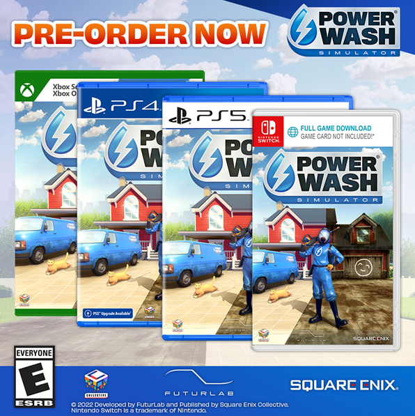 Powerwash Simulator Custom Switch/xbox/ps4/ps5 Cover NO GAME 