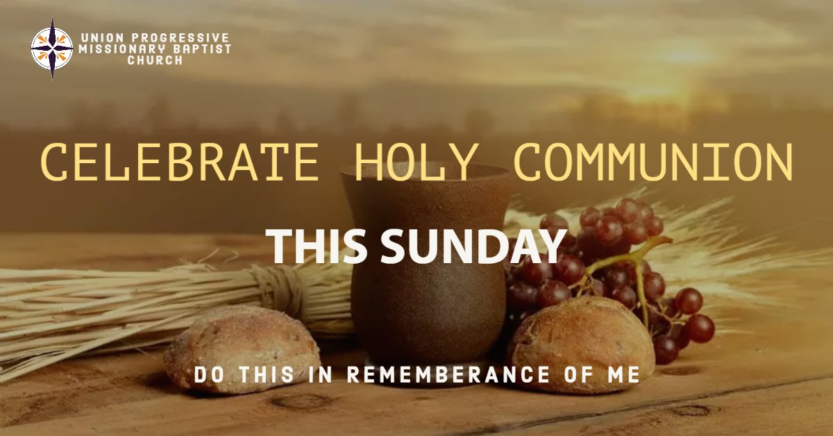 UPMBCJax's tweet photo. Friends and Family, our Communion service is happening this Sunday, April 16th.  Come worship with us during our in-person service.
#UPMBCJax
#CommunionSunday https://t.co/afAOIsGXJR