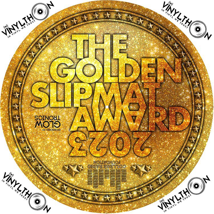 Radio stations that go 24-hours of vinyl-only broadcasting for Vinylthon next weekend will win the 2023 GOLDEN SLIPMAT AWARD kindly sponsored by <a href="/Glowtronics/">Glow Tronics</a>! Is your favorite radio station participating??!! Vinylthon.com now! #vinylthon #invinylwemust #doit