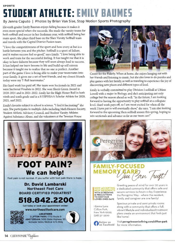 Emily Baumes 2024 (@emily_baumes) on Twitter photo Thank you <a href="/StopPhotography/">Stop Motion Sports Photography</a> for nominating me to be featured in the sports section of Clifton Park Neighbors! <a href="/CDFusionSB/">Capital District Fusion Softball</a> <a href="/SHENSOFTBALL/">ShenSoftball</a> <a href="/ShenGirlsSoccer/">Shen Girls Soccer</a> Thank you <a href="/StopPhotography/">Stop Motion Sports Photography</a> for nominating me to be featured in the sports section of Clifton Park Neighbors! <a href="/CDFusionSB/">Capital District Fusion Softball</a> <a href="/SHENSOFTBALL/">ShenSoftball</a> <a href="/ShenGirlsSoccer/">Shen Girls Soccer</a>