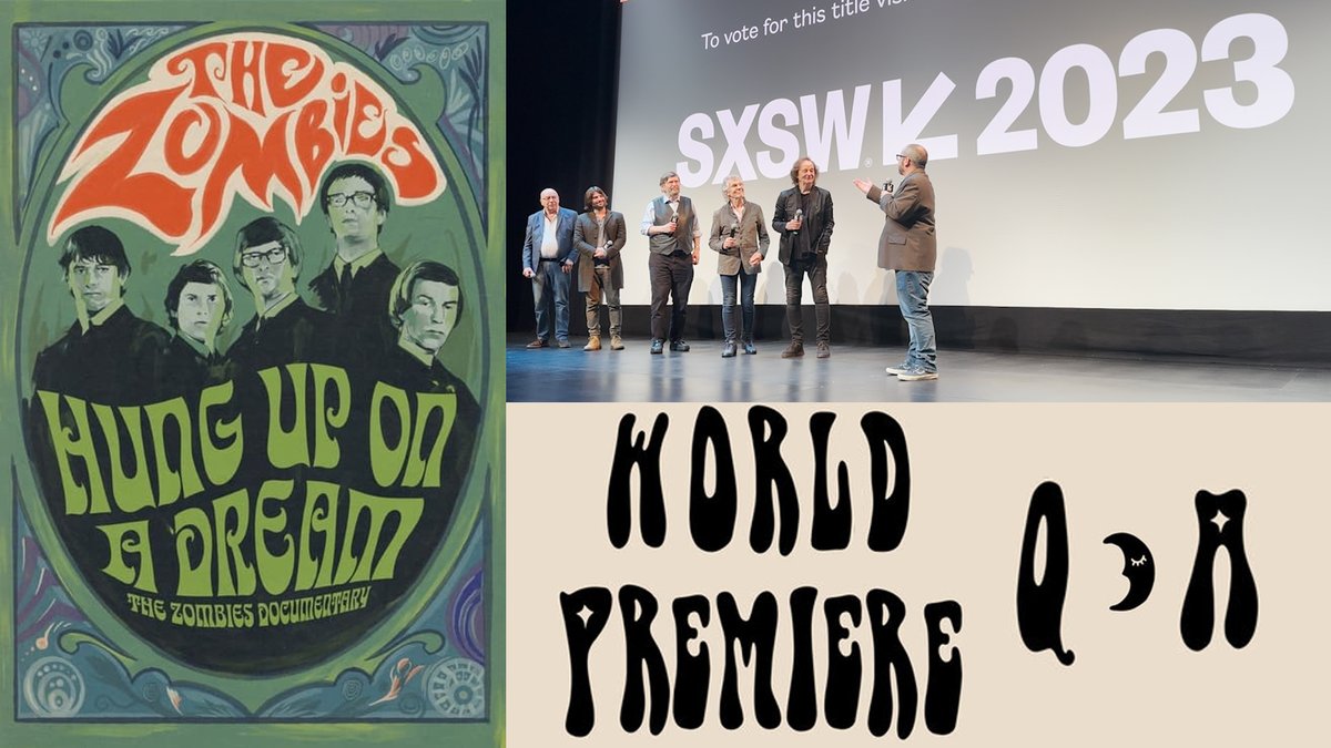 BionicBuzz's tweet photo. Here is the full Q&A of the #WorldPremiere of #HungUpOnADream! A #documentary about the #rockandroll #HallOfFame band @TheZombiesMusic at #SXSW. Directed by @rcschwartzman. See the #rockdoc in #Florida #Calgary & #Milwaukee this month: https://t.co/KJFHoMeBex https://t.co/p9QH4RDsOX