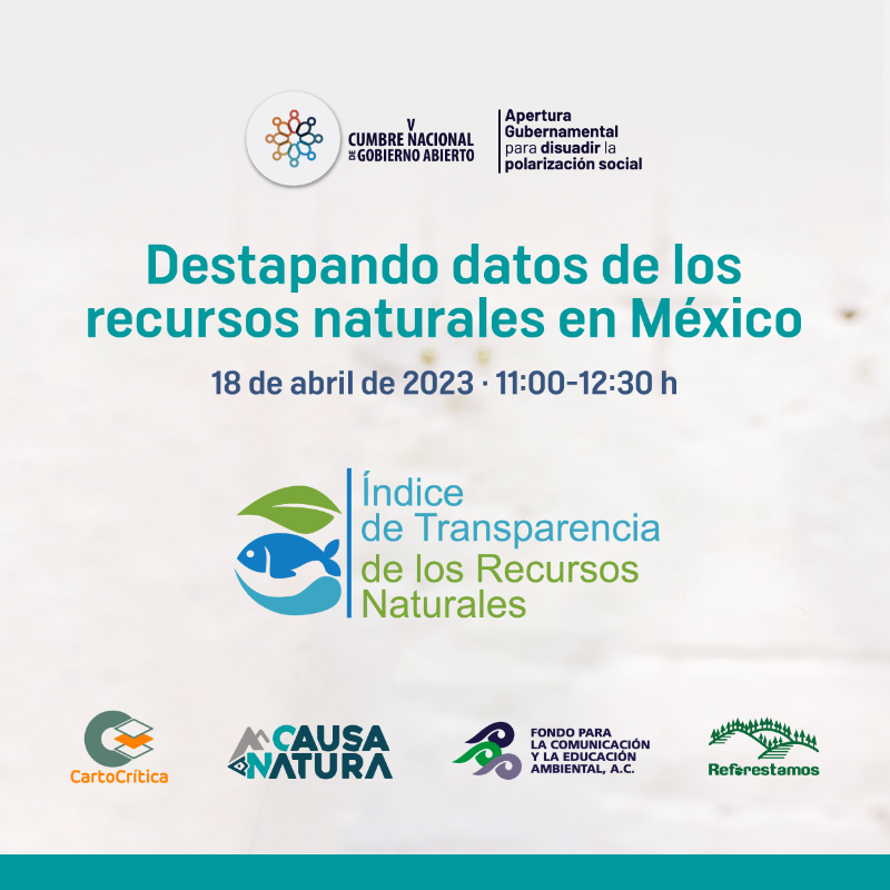 CausaNatura's tweet photo. ¿Quieres conocer los datos en recursos naturales como pesca 🎣, bosques 🌳 y agua🌊? 

No te pierdas la presentación de @CausaNatura @ReforestamosMx @Cartocritica y @Aguaorgmx #DestapandoDatosITRN 👉🏽 Conoce todos los detalles deslizando hacia la izquierda