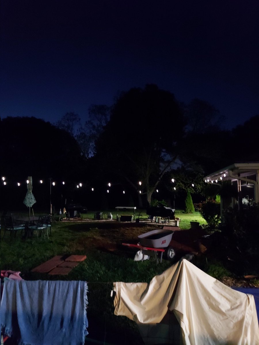 RickIsLimestone's tweet image. Our new lights in our backyard we put up today.