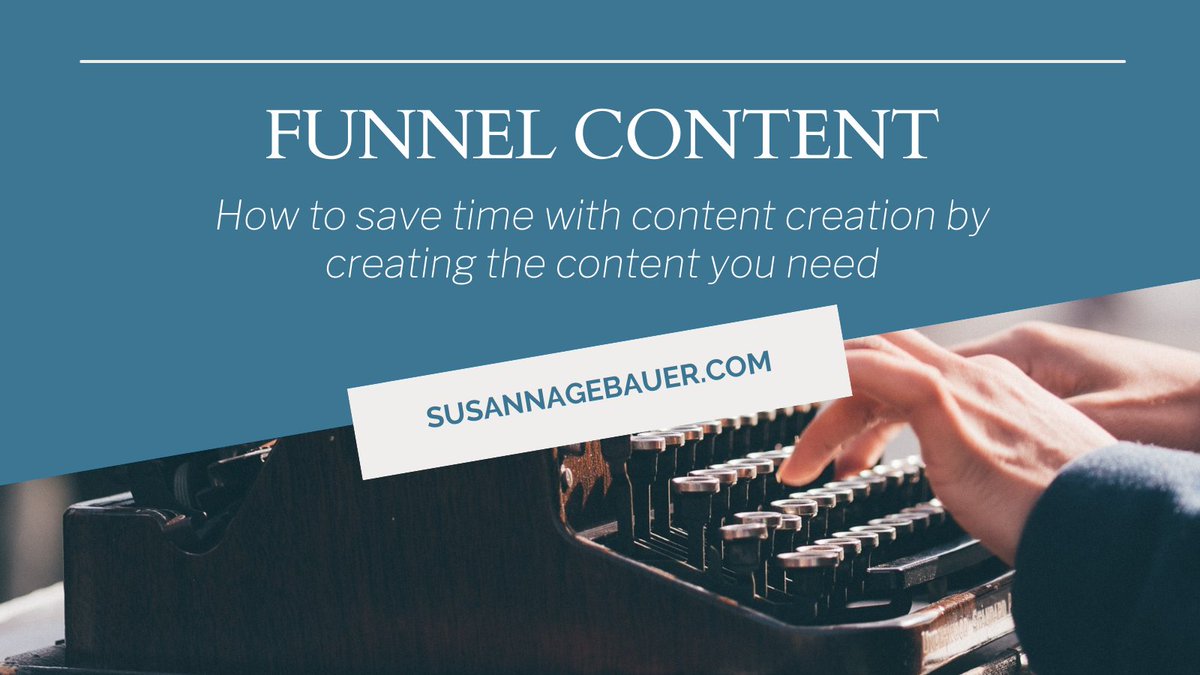 Many bloggers and content marketers complain that creating "enough" content is a challenge for them. They just create content - without a purpose. Here is how to make your content count: susannagebauer.com/blog/funnel-co…
