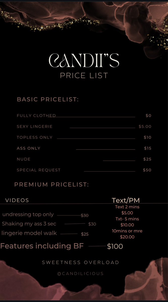Candilixxx's tweet photo. https://t.co/CsCpGHRYQ7 here are my prices come join me and some fun 😈👅#onlyfans_girl #ONLYFANSPROMOS #onlyfansFree #onlyfansfreesub https://t.co/8YkLhBcWvC