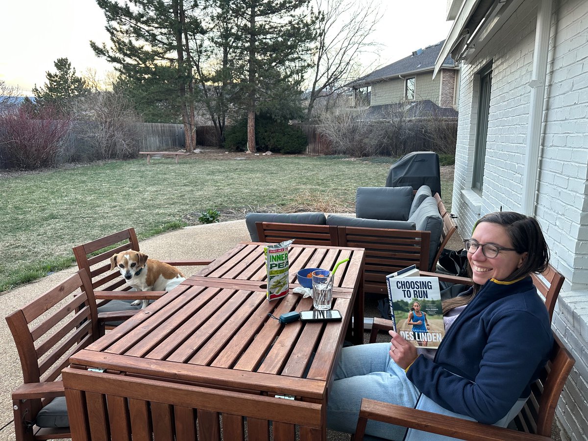 babkapup's tweet photo. Hey @des_linden we are loving your new book! https://t.co/nEVBFyPEG6